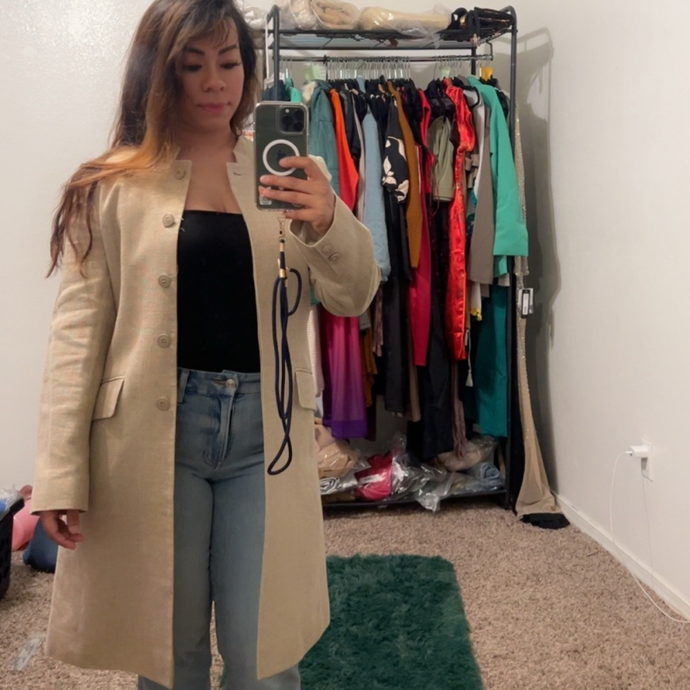 Hobbs London Beige Women's Coat - Picture 4 of 7
